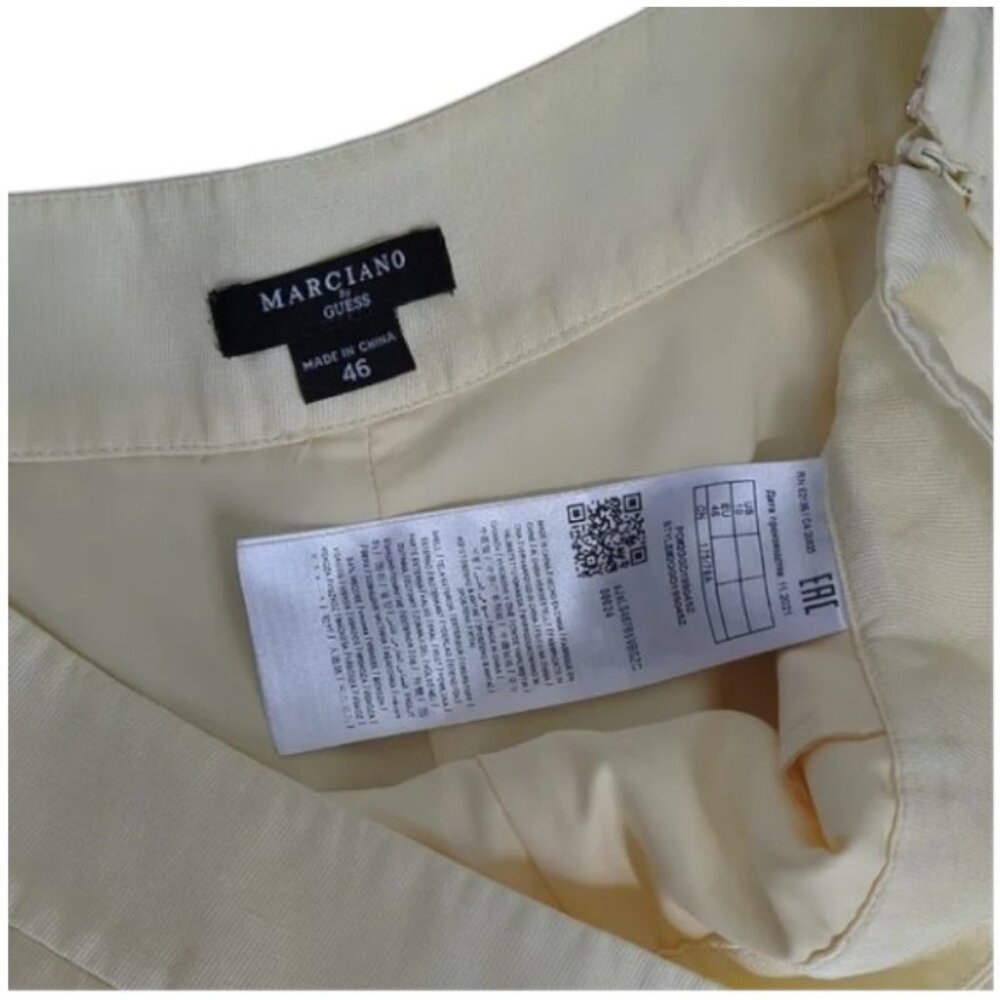 Marciano by Guess yellow high waist linen blend shorts size 10 - Picture 3 of 3